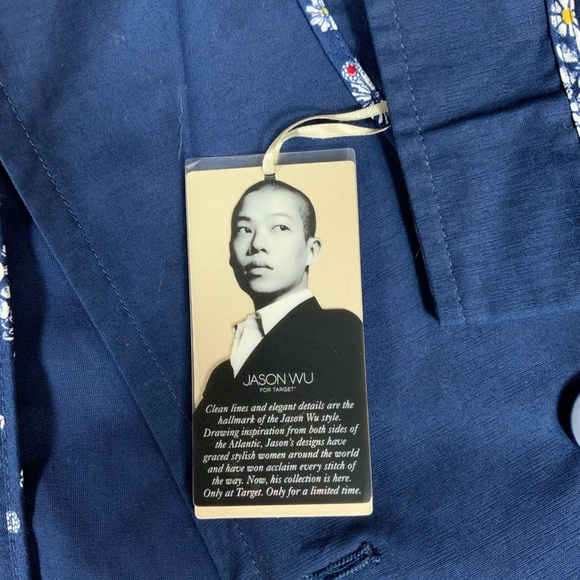 Jason Wo x Target worn by Blake Lively navy Blue double breasted trench coat XS - Picture 9 of 16